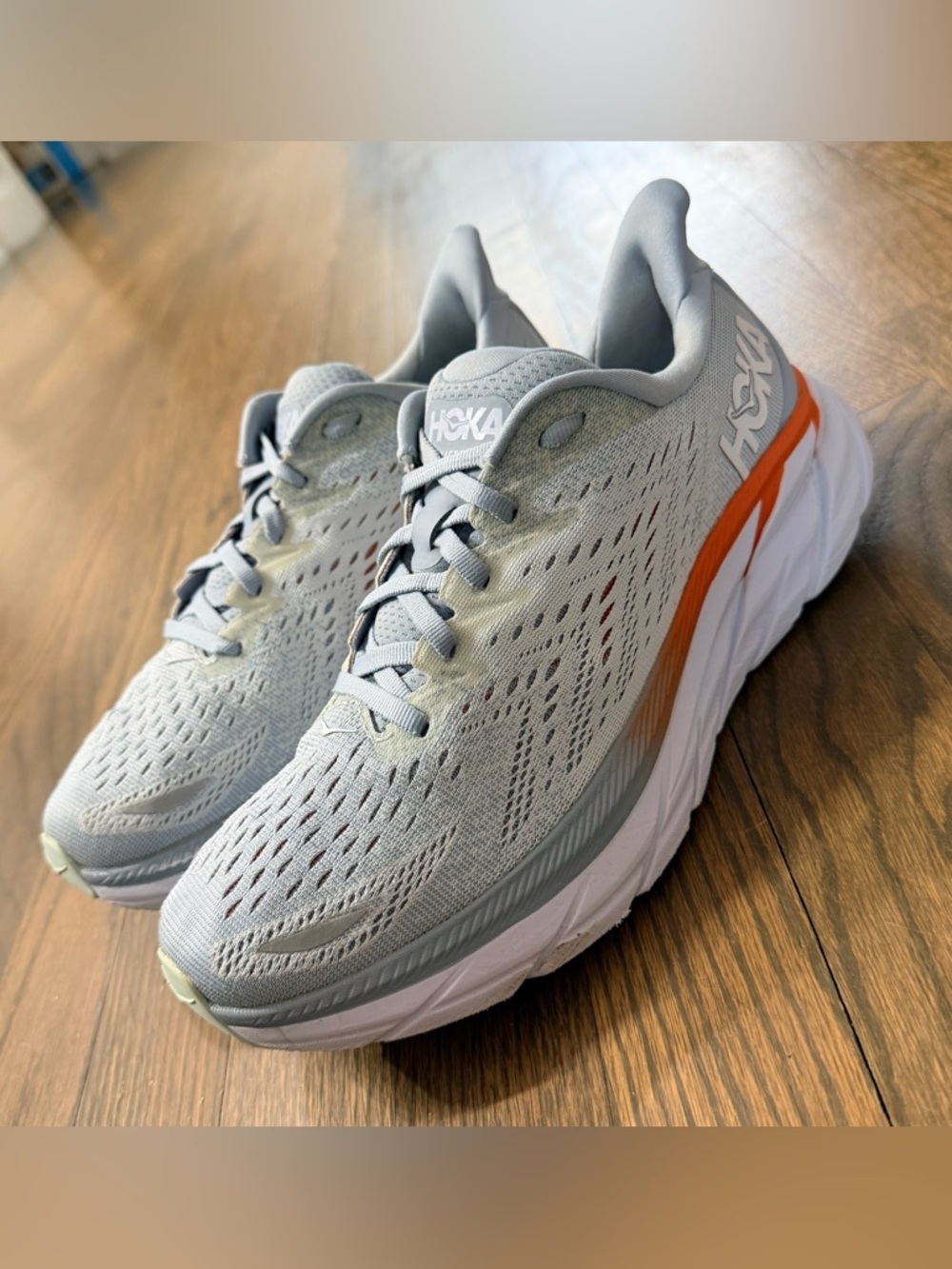 Hoka One One Clifton 8 Running Shoe Blue Fog/Plein Air Women’s Size 8B